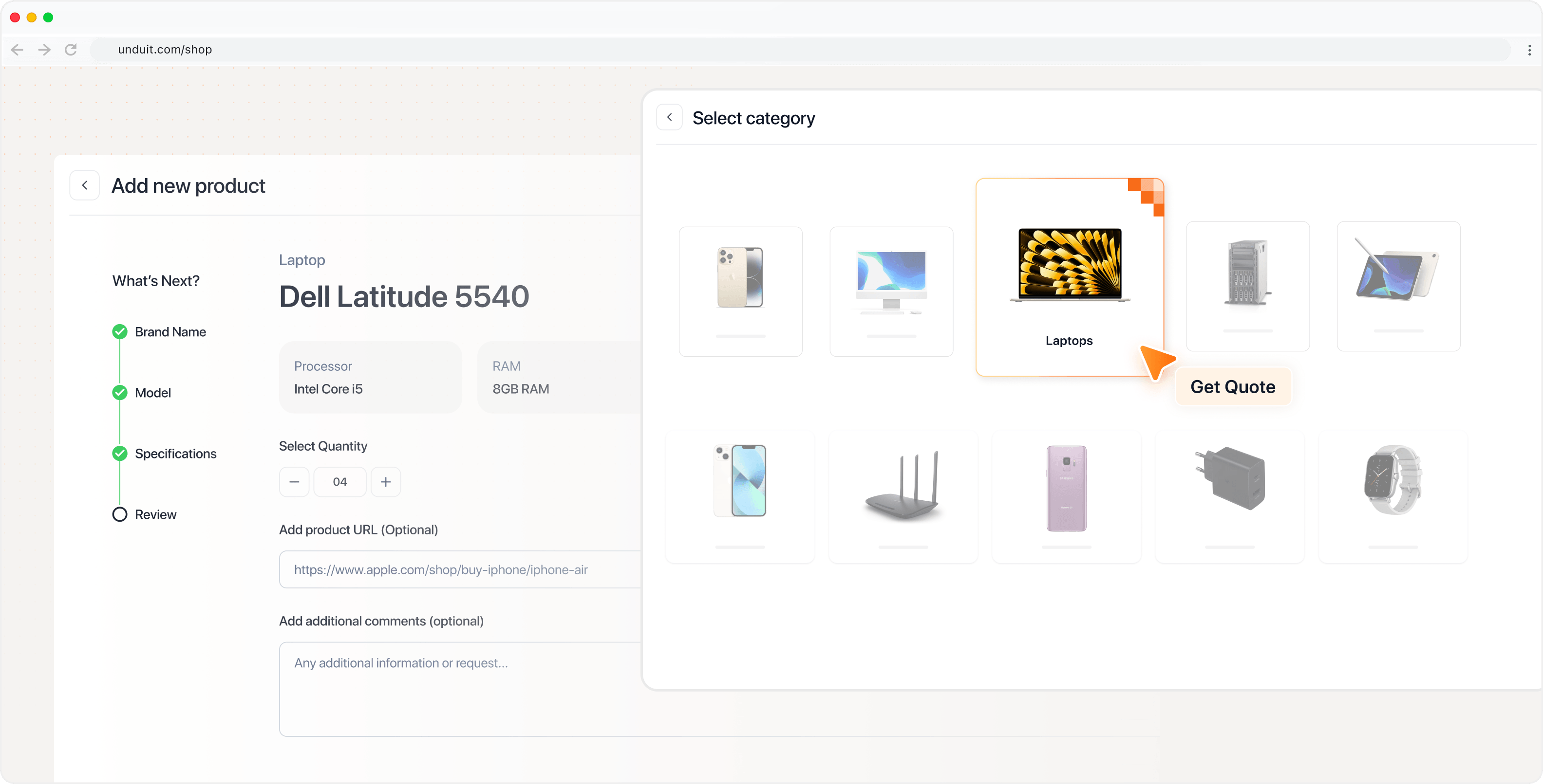 Shop — buy IT assets