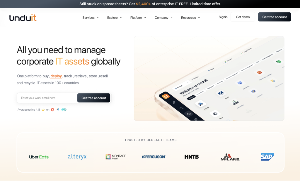 Unduit IT onboarding software